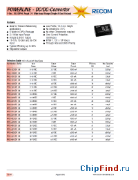 Datasheet RP05-1205SF manufacturer Recom